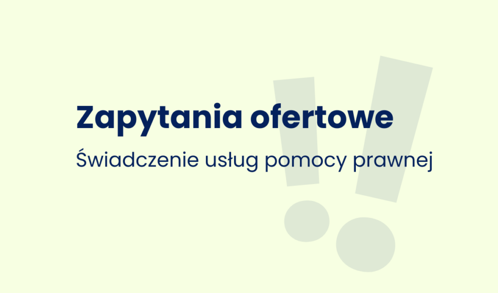 Zapytanie ofertowe - pomoc prawna - GRONO 2027-2029
